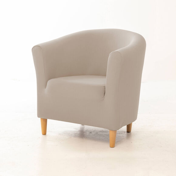 Housse unie bi-extensible fauteuil cabriolet (ficelle) Housse unie bi-extensible fauteuil cabriolet (ficelle)